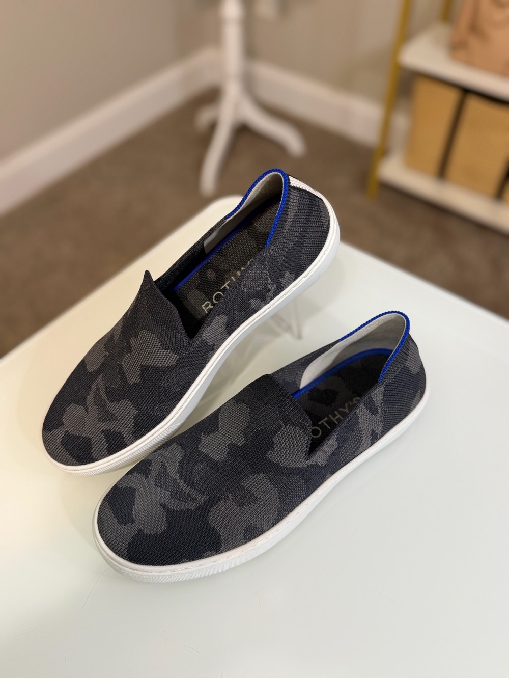 Rothy's The Sneaker Camouflage Slip-On Flats - Size 8